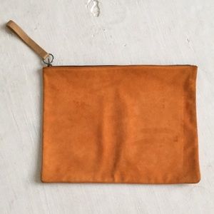 American Apparel Suede leather clutch.